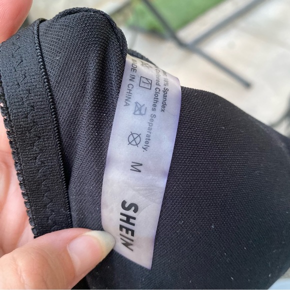 Shein Black Frilly Ruffle Tank Top Tankini Swim Bathing Suit - Picture 7 of 7